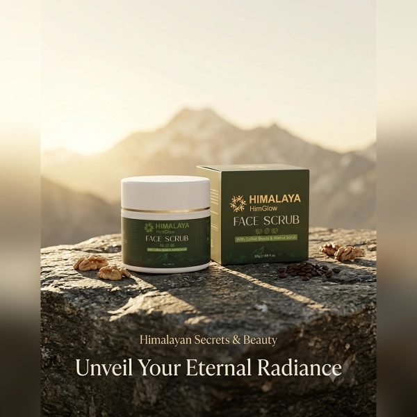 HimGlow Face Scrub with Coffee Beads & Walnut
