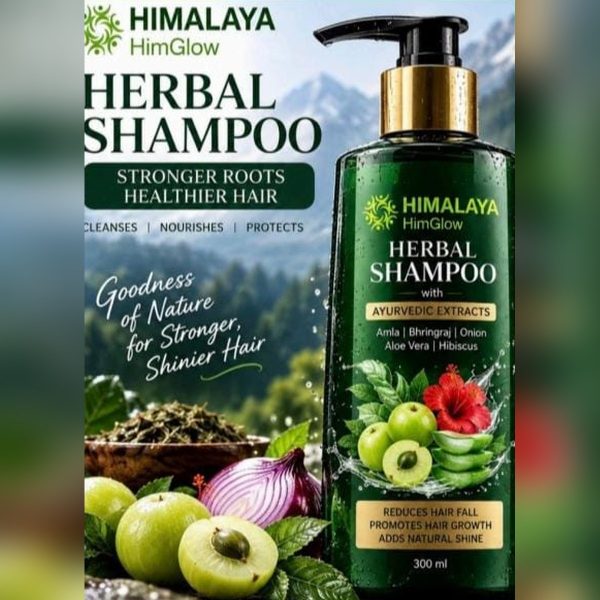 HimGlow Herbal Shampoo with Ayurvedic Extracts